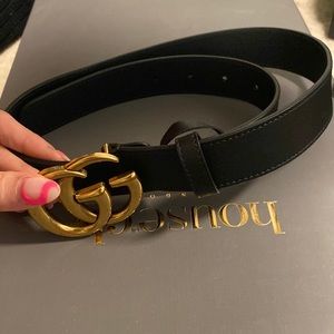 CLASSIC Gucci GG Belt gold/black